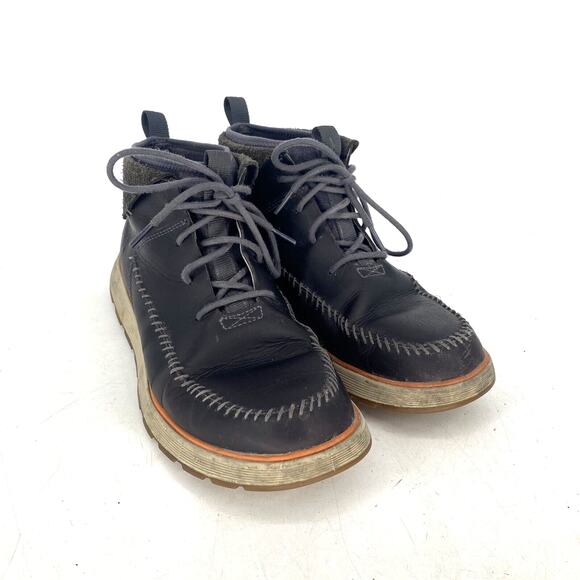 Chaco Dixon Mid Denim Blue Leather Chukka Boot Mens Size 10.5 - Picture 1 of 10